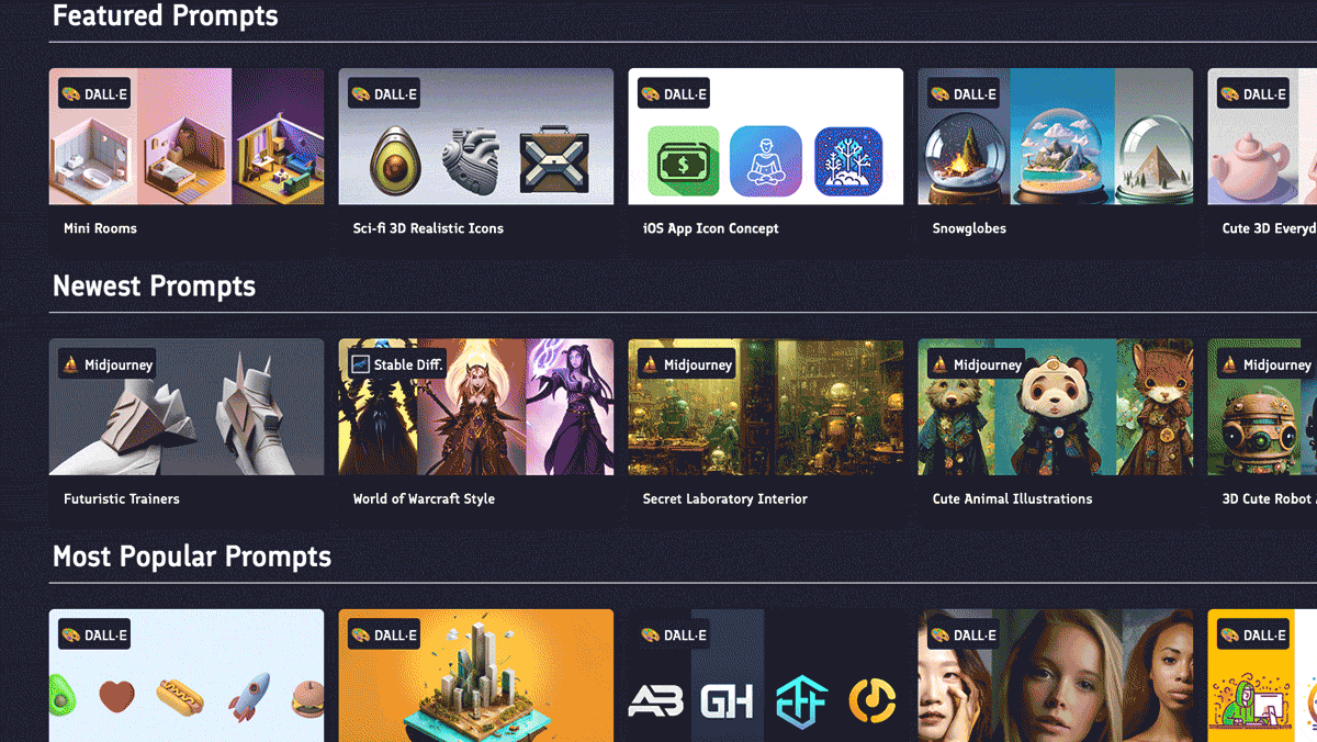Prompting DALL·E for Fun and Profit: A marketplace for phrases that produce art in DALL·E, Midjourney, and Stable Diffusion